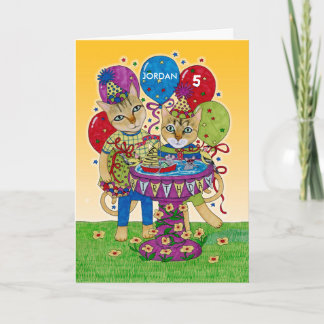 Cartão Feliz Aniversário do Nome Personalizado da Criança