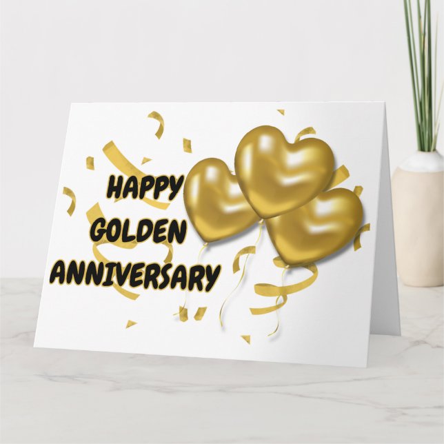 Cartão Feliz aniversário do Ouro (Frente)