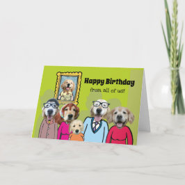 Cartão Feliz Aniversário do Ouro Engraçado