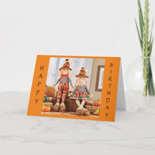 CARTÃO FELIZ "ANIVERSÁRIO DO OUTONO" PARA VOCÊ (Frente)