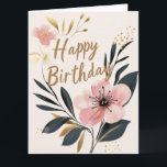 Cartão Feliz Aniversário do Pink Floral Best Friends Foto<br><div class="desc">Cartão de Aniversário Feliz,  Foto Feliz,  Amigos Florais Rosa</div>