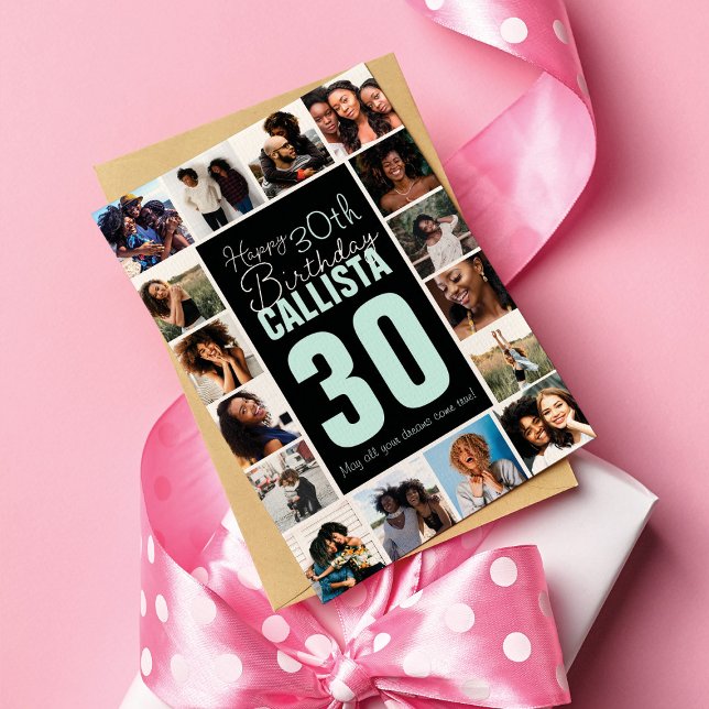 Cartão Feliz Aniversário do Quadro de Colagem de Fotos pa (Criador carregado)