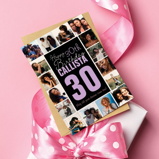 Cartão Feliz Aniversário do Quadro de Colagem de Fotos pa (Criador carregado)