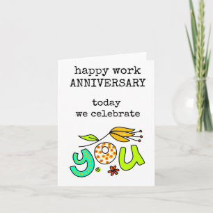 Cartão Feliz Aniversário do Trabalho, Hoje Celebramos Voc