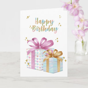 Cartão Feliz Aniversário do Unicorn