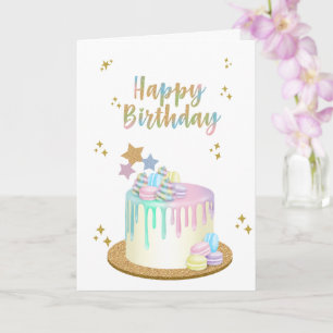 Cartão Feliz Aniversário do Unicorn
