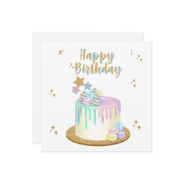 Cartão Feliz Aniversário do Unicorn