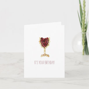 Cartão Feliz Aniversário do Vinho