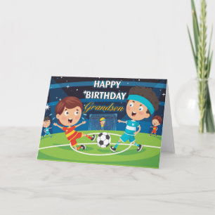 Cartão Feliz Aniversário do Vovô de Futebol