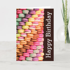 Cartão Feliz aniversario doce de Macarons