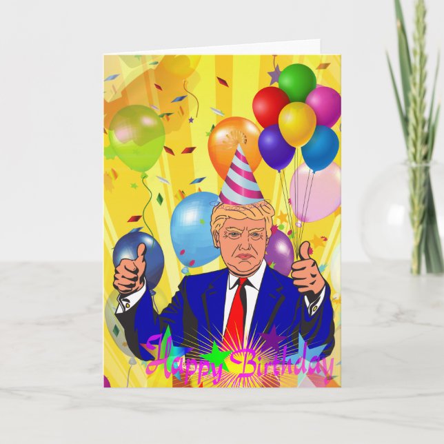 Cartão feliz aniversário donald trump (Frente)