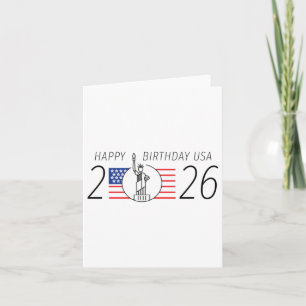 Cartão Feliz aniversário dos EUA - Dia da Independência 2