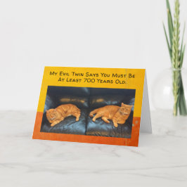 Cartão Feliz Aniversário dos Gatos Gêmeos acham que você