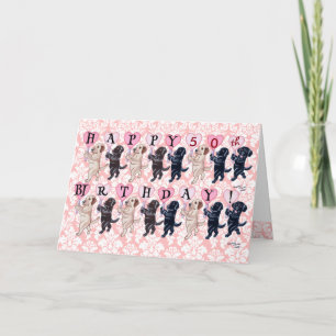 Cartão Feliz aniversário dos Labradores