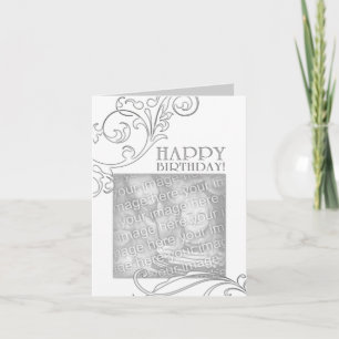 Cartão feliz aniversário (elegante florescimento)