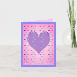 Cartão Feliz aniversário em carta de saudação dobrada em 