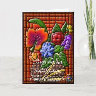 Cartão Feliz aniversário em polonês