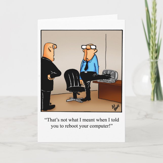 Cartão Feliz Aniversário Engraçado (Frente)