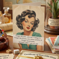 Feliz Aniversário Engraçado Dizendo Mulher Retro