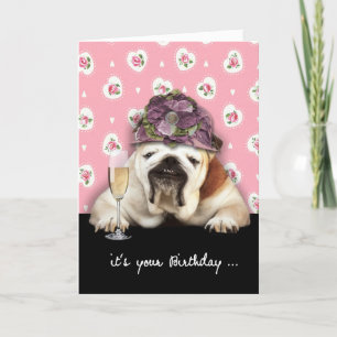 Cartão feliz aniversário, envelhecer, humor, cão com isso