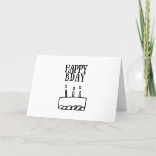 Cartão Feliz aniversário Escrivora Simples