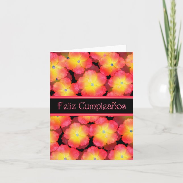 Cartão Feliz Aniversário Espanhol com vazio (Frente)