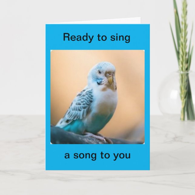 CARTÃO FELIZ ANIVERSÁRIO/EU "CANTAREI PARA VOCÊ" (Frente)