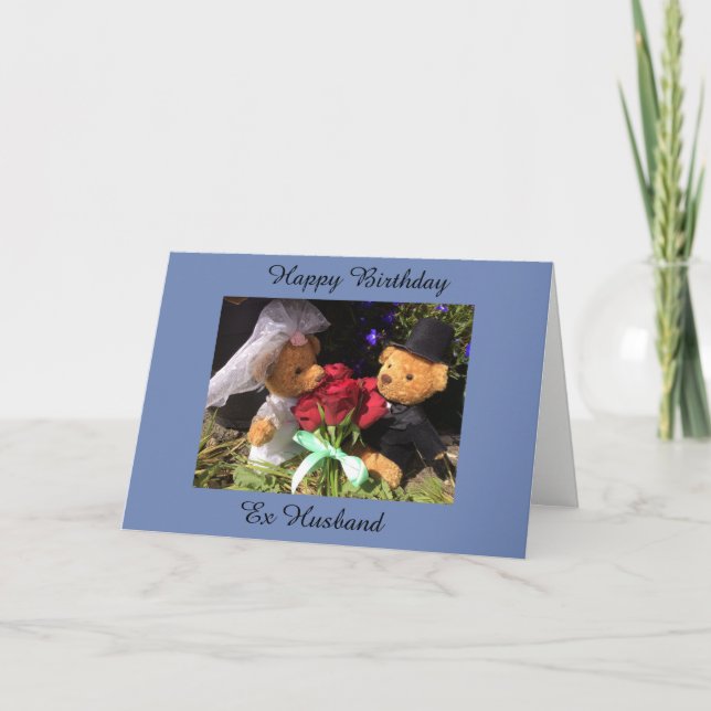 Cartão Feliz Aniversário, ex-cartão do marido (Frente)