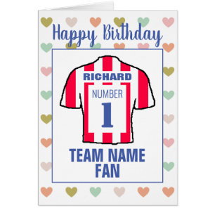 Cartão Feliz Aniversário Fã de Futebol
