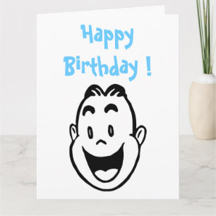 CARTÃO FELIZ ANIVERSÁRIO FACE FELIZ