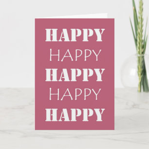 Cartão Feliz Aniversário Feliz Rosa