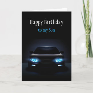 Cartão Feliz Aniversário Filho Novo Carro Emocionante