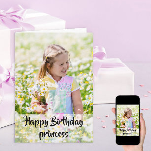Cartão Feliz Aniversário Foto Personalizada Raparigas Ani