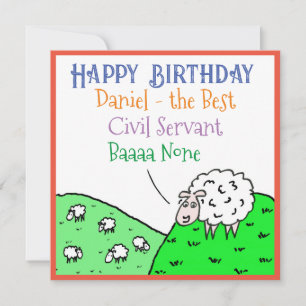 Cartão Feliz Aniversário Funcionário Diversão Design