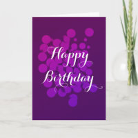 Feliz Aniversário Fundo Abstrato de Círculos Roxos