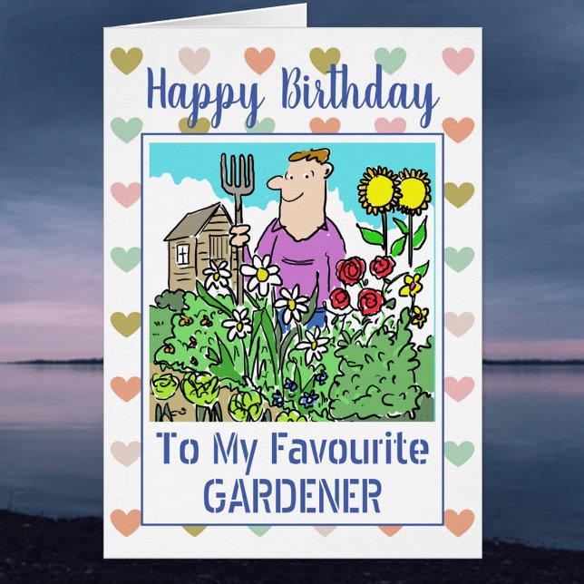 Cartão Feliz Aniversário Gardener (Criador carregado)