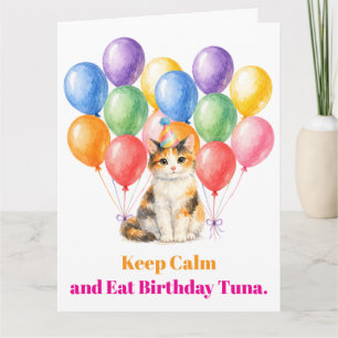 Cartão Feliz Aniversário Gato Calico Pet