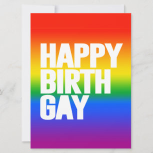 Cartão Feliz Aniversário Gay