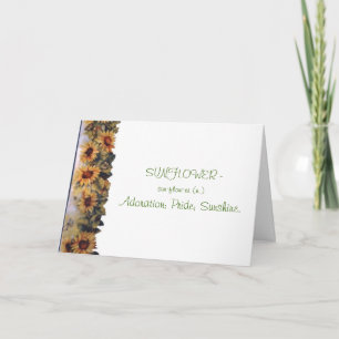 Cartão Feliz aniversario/girassol