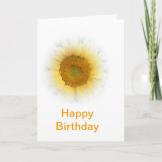 Cartão Feliz Aniversário girassol