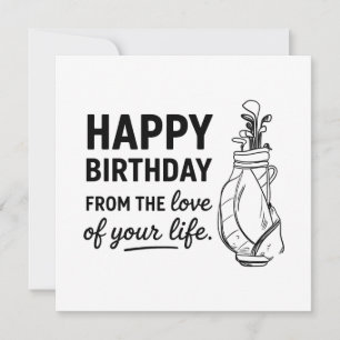 Cartão Feliz Aniversário Golfer