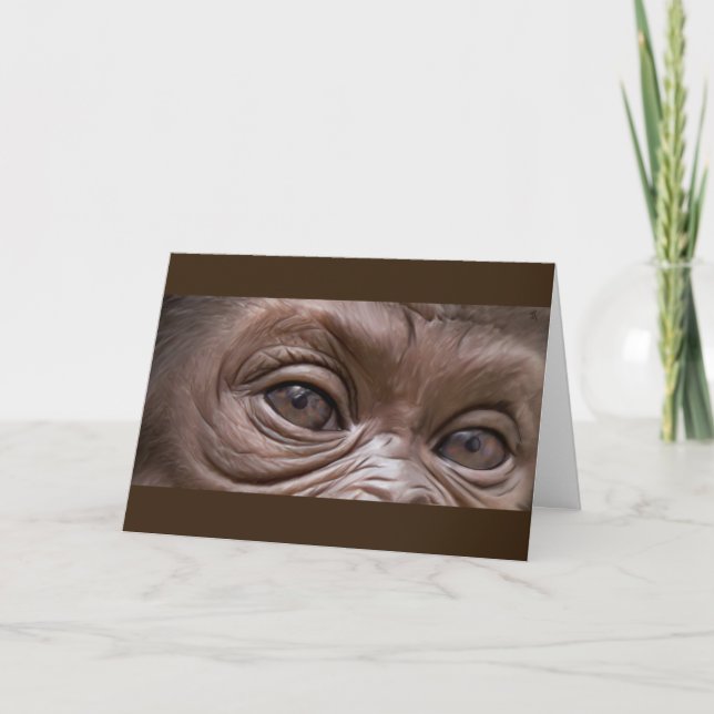 Cartão Feliz aniversário Gorilla (Frente)