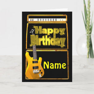 Cartão Feliz Aniversário, Guitarras com nome