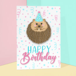 Cartão Feliz Aniversário Hedgie