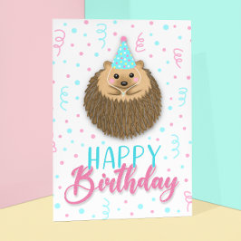 Cartão Feliz Aniversário Hedgie