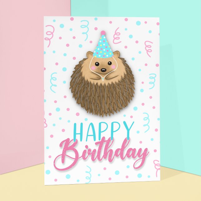 Cartão Feliz Aniversário Hedgie (Criador carregado)