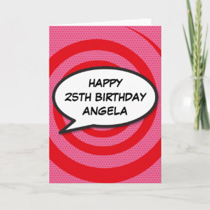 Cartão FELIZ ANIVERSÁRIO História em Quadrinhos Pop Art