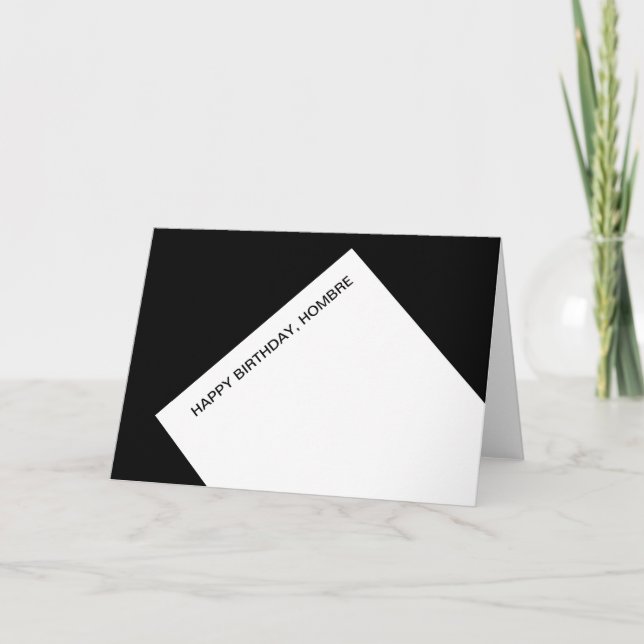 Cartão Feliz aniversário, hombre (Frente)