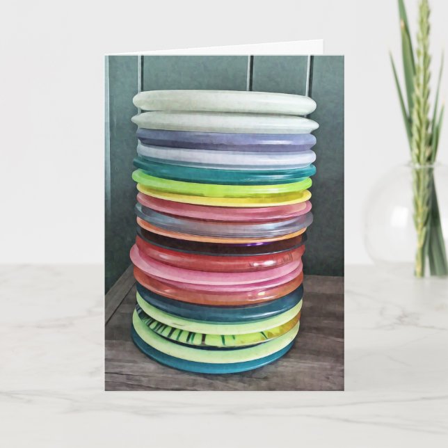 Cartão Feliz aniversário | Humor de Golf de Disco (Frente)