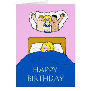 Cartão Feliz Aniversário, Humor Fantástico De Quarto pa